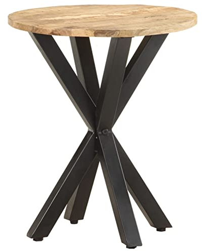 ZEYUAN Beistelltisch, Tabletttisch, Blumenhocker, Nachttisch, Couchtisch, Wohnzimmer, Nightstand, 48x48x56 cm Mango Massivholz