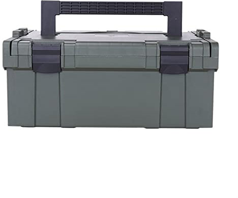 Werkzeugkästen Tragbarer Werkzeugkasten-Organizer, stapelbarer Kunststoff-Werkzeugkasten, multifunktionaler Werkzeugkoffer-Organizer for Outdoor-Camping, Schwarz Werkzeugorganisator. (Size : M)