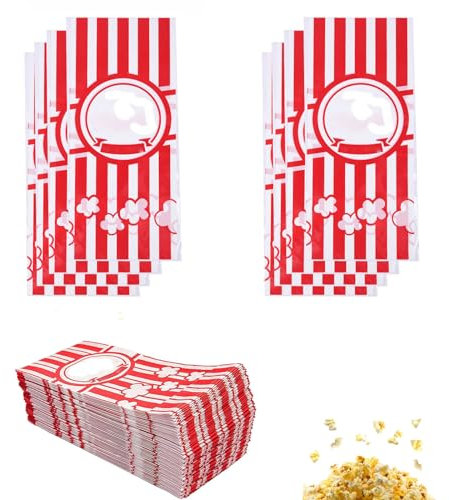 100 Stück Popcorn Tüten Popcorntüten Popcorn Tüten Klein Popcorntüte Popcorn Tüte Kino Zubehör Papierbeutel Popcorn Boxen Papier Tüten Papiertüten Partytüte Popcorn Box Candy Tüte Mini Snack Boxen