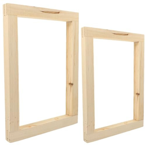 STOBOK 2St Holzrahmen aus Drahtgeflecht Siebdruck Bildschirmschablonenrahmen Bilderrahmen DIY-Rahmen drucken praktischer Bildschirmrahmen Haushalt Werkzeug Anlage
