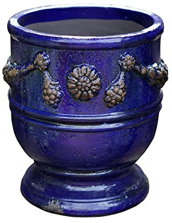 Jardineras Del Porche Delantero Maceta redonda de hormigón, maceta con orificio de drenaje, macetas decorativas, macetas grandes de cemento for plantas de interior y exterior Jardineras Al Aire Libre