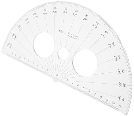 CAXUSD Kunststoffwinkelmesser Messwinkelmesser Halbkreiswinkelmesser Für Schüler Lehrer Zeichenwerkzeug Zum Messen Und Zeichnen