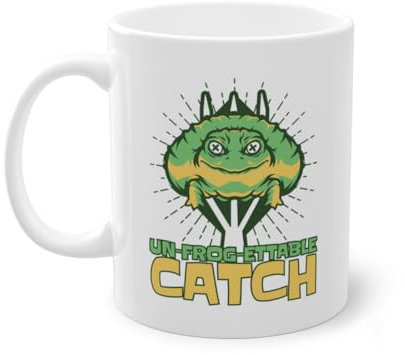 Un Frog Ettable Catch Kaulquappe Froschzüchter Kaffeetasse | Laubfrosch Kröte Frosch Fänger Tasse Weiß (04205B)