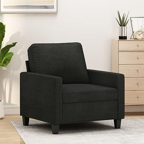 Xichuzi Sessel Schwarz 60 cm Stoff, Relaxsessel, Fernsehsessel, Kinosessel, Gaming Couch - 359151