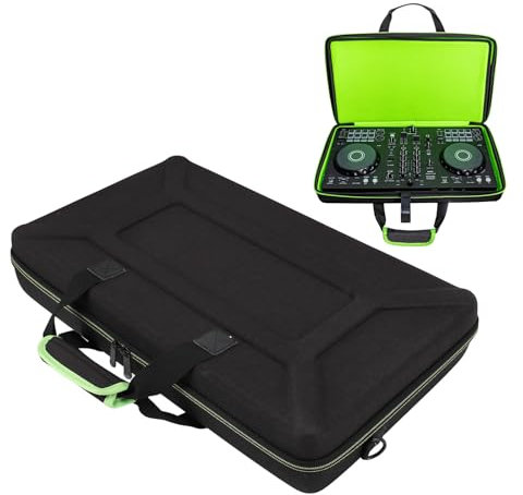 Lazmin112 Case de Contrôleur DJ pour DDJ-FLX4 / FLX2, DDJ-400 / SB2 / SB3 / REV1 / RB 2, Sac Stockage Contrôleur DJ Rembourrage en Mousse, Boîtier Transport DJ Sangle épaule Réglable