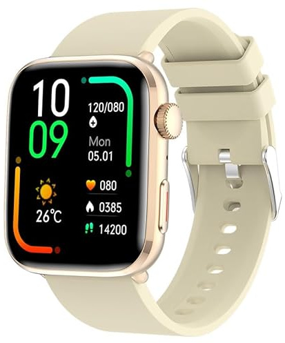MEIION Pro Health Smartwatch 3 Smartwatch mit NFC, Bluetooth, Anruf-Funktion, Sportmodi, Schrittzähler & Gesundheitsmonitor