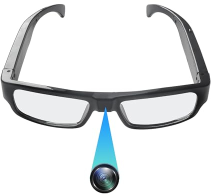 RERBO Occhiali con fotocamera HD 1080p, occhiali intelligenti, per sport all'aperto, per ciclismo, guida, caccia, escursionismo, pesca