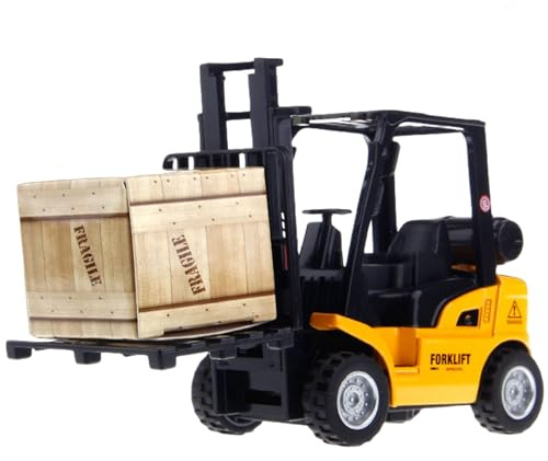 Jorzer Jouet Chariot à Chariot, Jeu de élévateur en Alliage réaliste avec Un Lait Mobile, retirez Les Enfants avec conteneur et Rack, Moteur Fin éducatif, Cadeaux pour Les Enfants