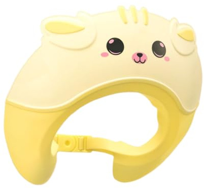 Duschhaube Kinder, Baby Sicherer Shampoo Cap, Baby Verstellbarer Shampoo Schutz, Shampoo Schutz für Kinder, Haare waschen ohne Tränen, für 0-9 Jahre (Gelb)
