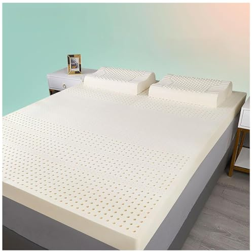 Högkvalitativ naturlig latexmadrass för komfort och tryckavlastning, stöd för axlar, höfter och rygg, 7,5 cm tjock, 140 x 200 cm, perfekt för säng