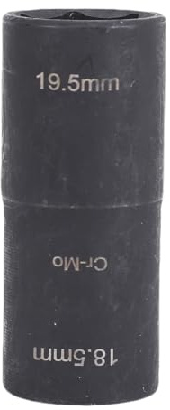Fesjoy Lug Mutter Flip Socket Slitstarkt Fordonsreparationsunderhållsverktyg för Mekaniker och Entusiaster för 19 Mm Lug Muttrar - Metall 1/2in Drive 18,5 Mm 19,5