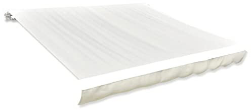 Store banne en Toile Blanc crème 6 x 3 m (Cadre Non Inclus)