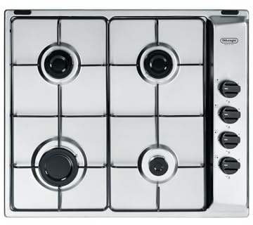 Piano cottura a gas 4 Fuochi Larghezza 60 cm colore Inox