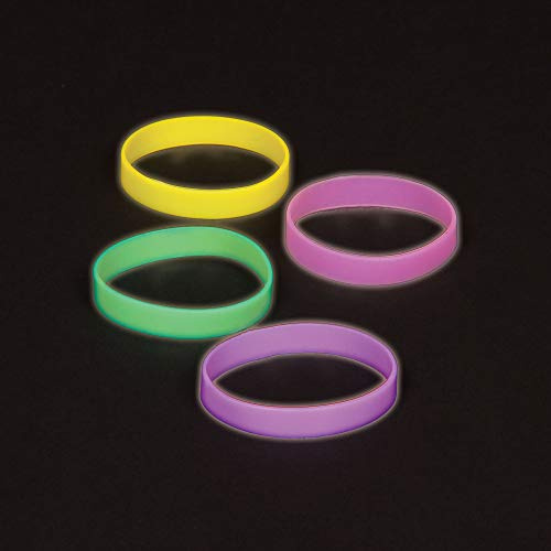 Baker Ross EF433 fosforescerande armband i olika ljusa färger – idealisk för påfyllning, barnpriser, gåvor och mer (förpackning med 10 stycken), sorterade