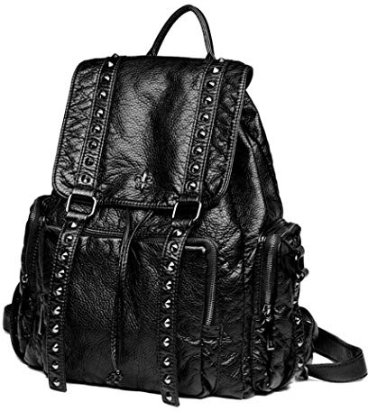 Ro Rox Iris Punk Goth PU Unisex School Uni Large Backpack