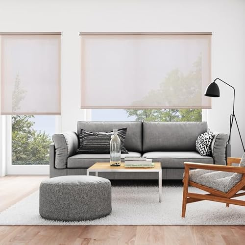 STOR PLANET | Tende Filtranti Transparenti, Tenda a rullo per Interni, Tende per Cucina, Soggiorno, Camera da letto. Tende per Finestra e Porta, Installazione Facile | Sabbia, 60x180cm