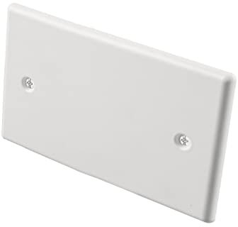 5PZ Coperchio rettangolare per scatola da incasso 504 bianco con viti cassetta 4 moduli