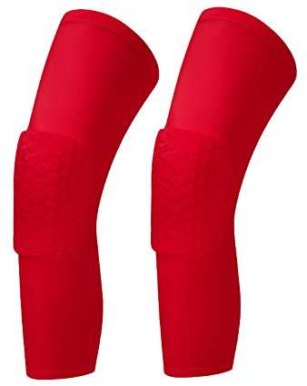 LARDROK Breathable Basketball Knee pads Protective Hex Honeycomb Compression Kneepad Protective Sport Knee Brace Leg Sleeves Volleyball Rodilleras Long