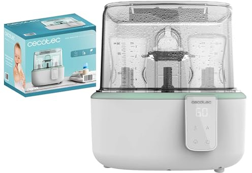 Cecotec Nana BabyCare DigitalSterilizer Esterilizador Digital para Hasta 6 Biberones, con Soporte de Tetinas, 8 Minutos de Esterilizado y Libre de BPA