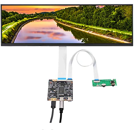 VSDISPLAY 14.5inch 2560x720 2K 350nit IPS LCD Screen and H/D USB C Board | Stretched Wide Bar Display for DIY PC Computer Case/Sub Display/Advertising Panel