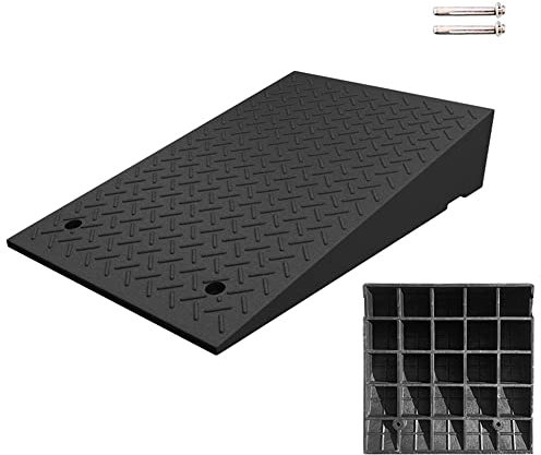 KADEUX Schwere Gummi Bordsteinrampe, 15cm Hoch Türschwellenrampe, Tragbare Auffahrhilfe rutschfeste Auffahrrampe, Auffahrhilfe Für Fahrrad Motorrad Auffahrt Bürgersteig (Size : 50 * 80 * 13cm)