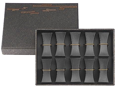 Youda Set di 10 portabacchette in lega per contenere cucchiaio, forchetta, coltello (nero, 10 pezzi)