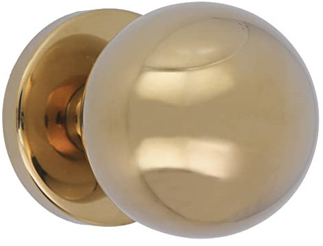 Amig - Pomello per porta | Realizzato in acciaio inossidabile | Maniglia: Ø70 mm | D'oro | Resistente allo sfregamento, alla ruggine e alla corrosione