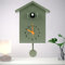Cuckoo Clock with Chimer Minimalist Cuckoo Sound Clock with Pendulum Delicate Cuckoo Clock Bird House Battery Powered Cuckoo Wall Clock for Wall Art Home Living Room Kitchen Office Decoration (Green)