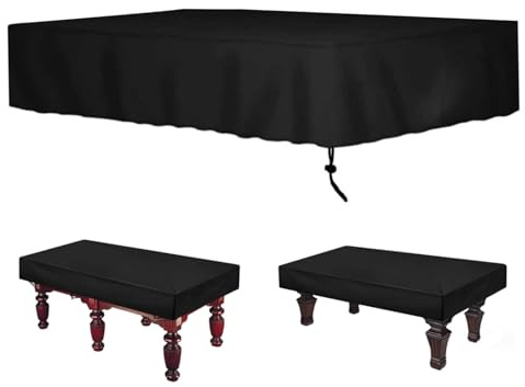 OnIUeZky 1PC Pool Table Cover 7ft Waterproof 210D Oxford Cloth Billiard Table Covers with Drawstring Dustproof Scratchproof UV Protection Pool Table Covers, Small