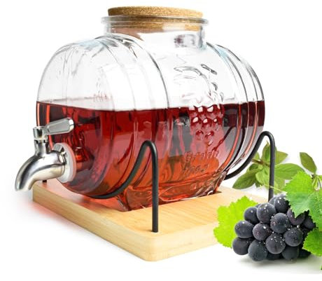 SENDEZ Tonneau de 3 L avec Robinet en Acier Inoxydable - Distributeur de Boissons, Fût à Whisky et Vin