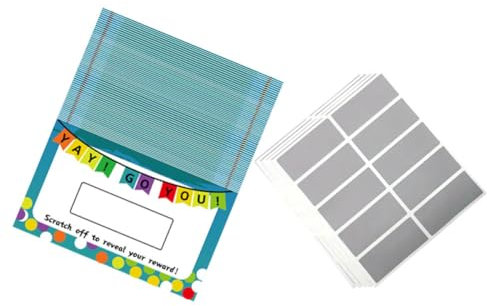 Operitacx 50blätter Diy-rubbelkarten Für Partys Leere Minikarten Für Konzerte Rubbellose Zum Selbermachen Für Junge Mädchen Und Lehrerbedarf Rubbelkarten Für Überraschungen Und Preise