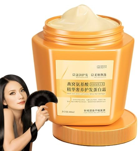 Amino Acid Luxury Nourishing Hair Protein Cream | 500 ml Haarmaske für geschädigtes Haar | Aminosäure Haarprotein Deep Moisture Conditioner | Reparierende Haarmasken