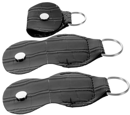 Toyvian 3stücke Teiliges Tragbare Gitarren-Pick- Aus Pu-Leder Schlüsselanhänger Für Musiker Leicht Und Kompakt Vielseitige Aufbewahrungslösung Für Plektren Und Schlüssel