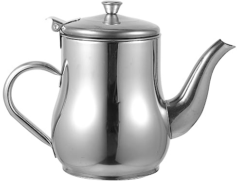 Genérico 1 Pc taza de filtro Colador de aceite práctico Olla para filtrar aceite olla de filtro de aceite pequeño colador de aceite lata de aceite de acero inoxidable lata de grasa Silver