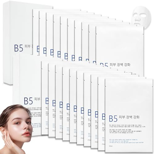 20PCS Vitamin B5 Sheet Mask Set - Hydrating & Anti-Aging Face Masks for Skin - Nourishing & Moisturizing Sheet Masks Multipack - Beauty Routine for Glowing Skin