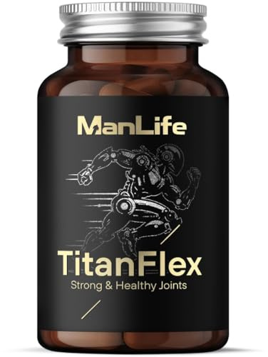 Kollagen für Gelenke - Fischkollagen NatiCol®, Glucosamin, Chondroitin, MSM - TitanFlex PREMIUM Gelenkkomplex – Gelenkunterstützung für Beweglichkeit & Knorpelaufbau | ManLife 90 vegane Kapseln