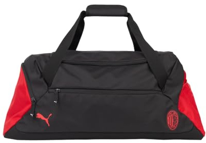 A.C. Milan - Borsa Teambag, Borsa Sportiva per Palestra, Viaggio e Uso Quotidiano, Prodotto Ufficiale, Nero