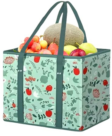 Generisch Grand Sac de Courses - Sac de Transport Pliable avec poignée pour Les Courses - Sac de Rangement Robuste pour Les Excursions en, Les Voyages et Les journées à la Plage, Style C, Voir