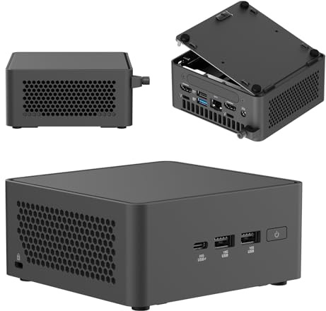 Cutesliving NUC 15 Pro Core 5 210H Mini PC, procesador de 8 núcleos, RAM DDR5-5600, WiFi 7 y Thunderbolt 4, computadora de escritorio compacta de salida Quad 4K (Barebone sin RAM, SSD y OS)