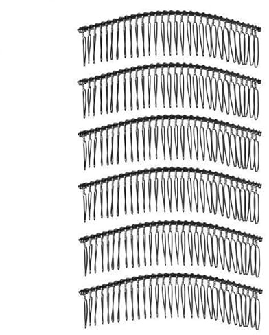Haarkämme und Clips aus Metall, Antik-Stil, Schwarz und Gold, für Brautschmuck, Haarschmuck und Bastelprojekte, 2 Stück