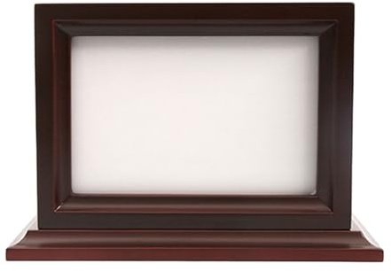 BUBEFSKD Ashes Box Cremation - Caja de cremación para pérdida de mascotas, con marco de fotos, urna de madera, caja fría para funerales, regalo conmemorativo, elegante contenedor de cenizas