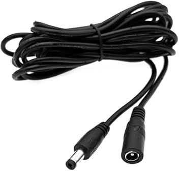JZK 3M Câble d'extension d'alimentation CC 5,5 x 2,1 mm, Cordon d'alimentation 12 V mâle vers Femelle, rallonge de Surveillance Prise 2,1 x 5,5 mm pour caméra de vidéosurveillance, Bande LED, routeur
