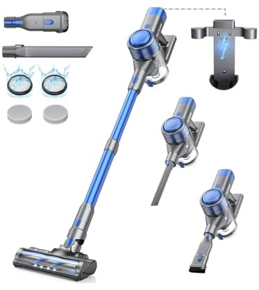BUTUR VC50 Aspiradora sin Cable, 400W/33000Pa, Potente aspiradora inalámbrica con depósito de Polvo de 1.5L, batería extraíble, aspiradora de Mano para alfombras, Suelos Duros y pelos de Mascotas
