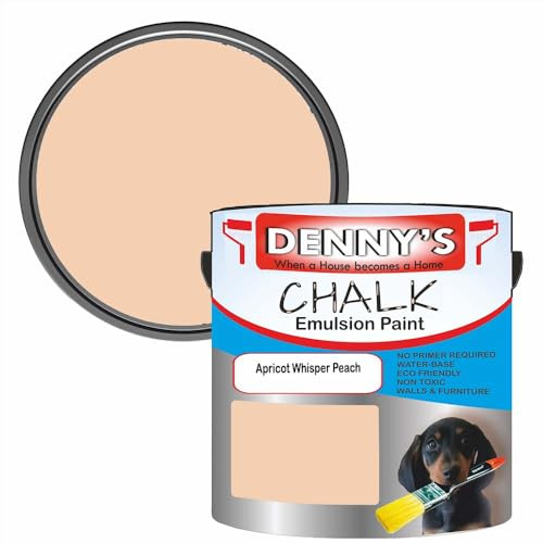 Premium Interior Wall & Furniture Chalk Paint – Apricot Whisper Peach – Rich Matt Finish, Durable & Washable, Low Odour, Ideal for Living Rooms, Bedrooms & Hallways (500ML Tin)