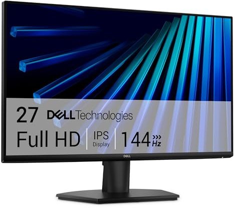 Dell 27 bildskärm - SE2726H, Full HD (1920 x 1080), 144Hz, IPS, 1ms MPRT, AMD FreeSync, VESA (100 x 100 mm), 2 HDMI, 3 års garanti, svart