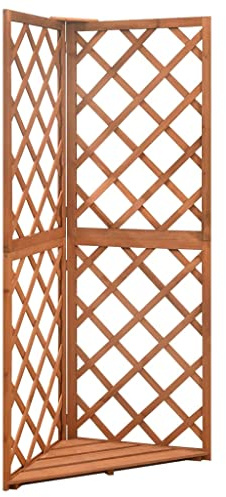 Traliccio angolare in legno di abete massiccio, 50 x 50 x 145 cm, stabile traliccio per piante rampicanti come rose ed edera, ausilio salvaspazio per esterni