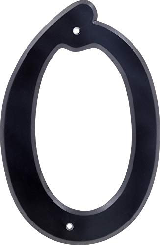 Hillman 839750 - Numero civico 0, in plastica per unghie, 10,5 cm, colore: Nero
