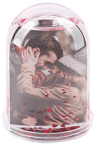 Herz & Heim® Schneekugel mit Ihrem Foto eine schöne Geschenkidee für Liebende zum Jahrestag oder Valentinstag was für EIN Glück, ca. 10 cm x 7,5 cm (Ø/H)