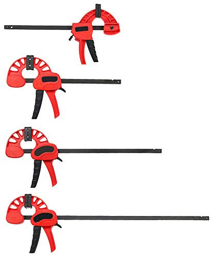 TuToy 4/6/12/18 Inch Plastic F Clamp Heavy Duty Holder Quick Release Parallel Wood Tool - 4 Inch