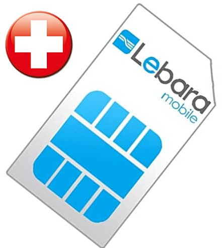 Lebara Suisse Carte SIM prépayée avec service d'enregistrement de carte d'identité par beachSIM